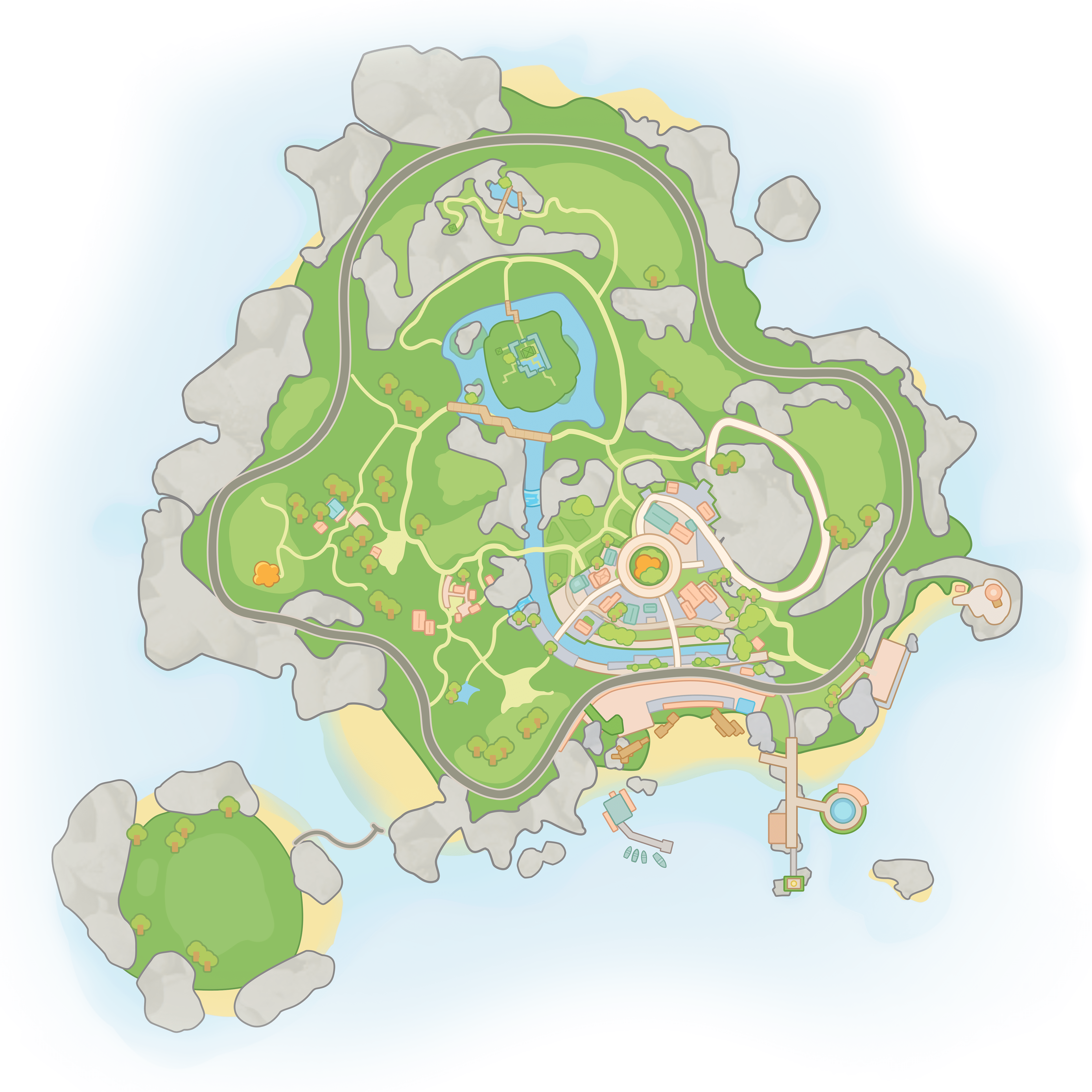 Starsand Island世界地図